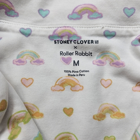 Stoney Clover X Roller Rabbit Cotton Candy Clouds Pajamas Set Women's Medium - Picture 3 of 9
